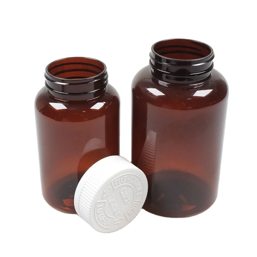 Горячая Распродажа 175 мл прозрачная Янтарная ПЭТ Пластиковая Капсула витамин таблетка бутылка с ca p