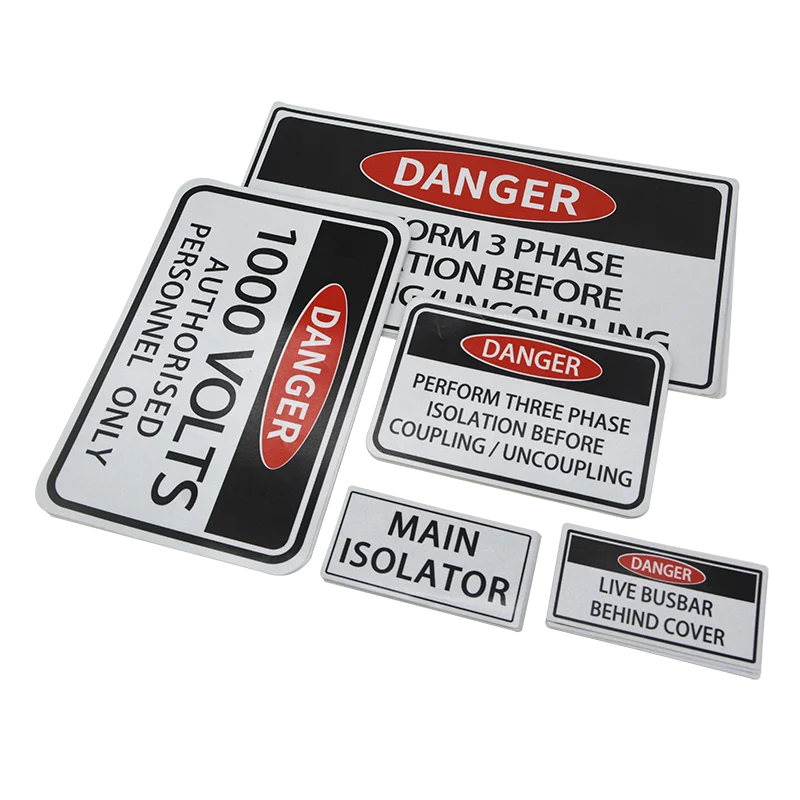 custom operational operating instructions warning labels sticker for machinery