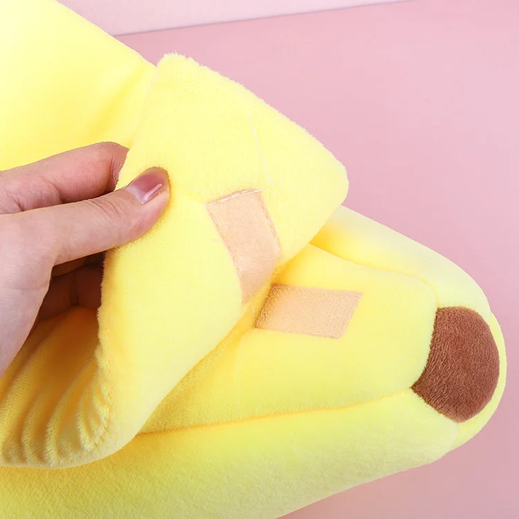 
Soft Fleece Banana Small Cat Dog House Cave Nest Bed Dog Pet Cat Bed For Four Seasons 