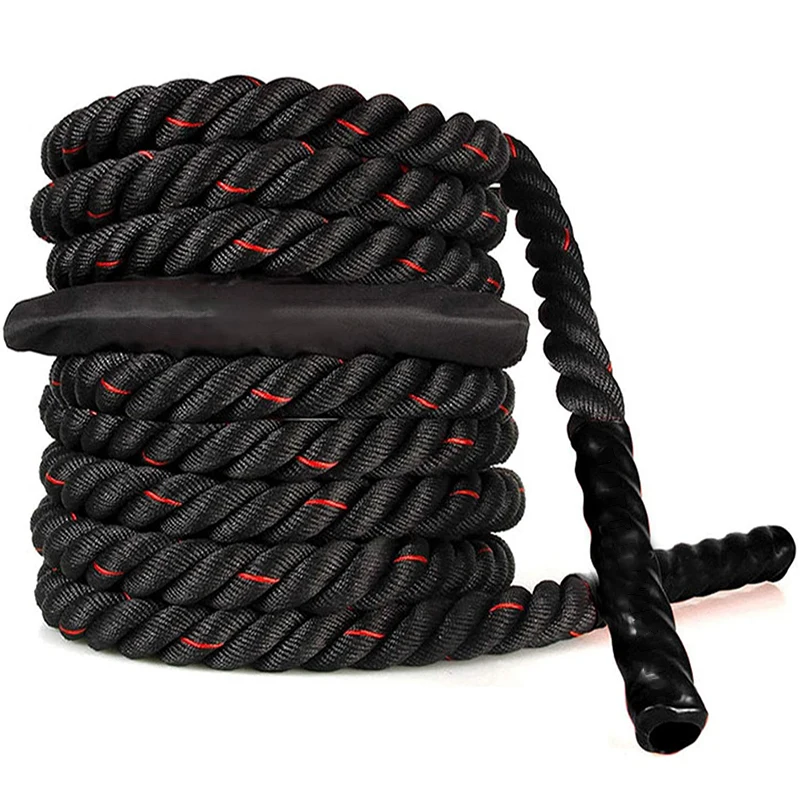 Customized Logo Black Home Gym Exercise Power Training Workout Battle Rope for Fitness
