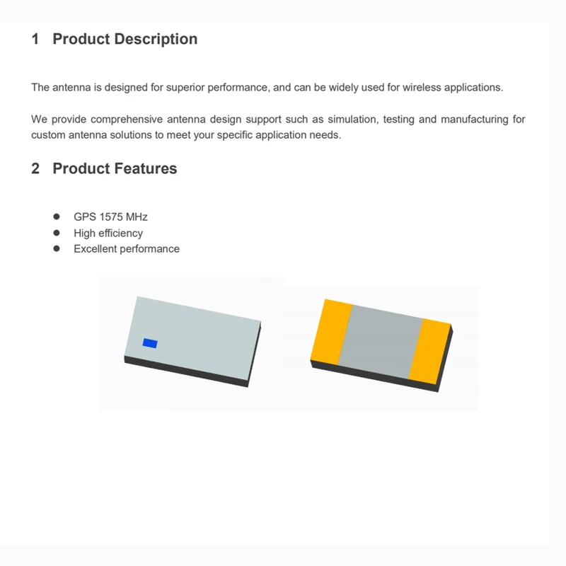 Quectel YC0013AA GPS  Antenna High  Connect SMD Type efficiency 1575 MHz external antenna