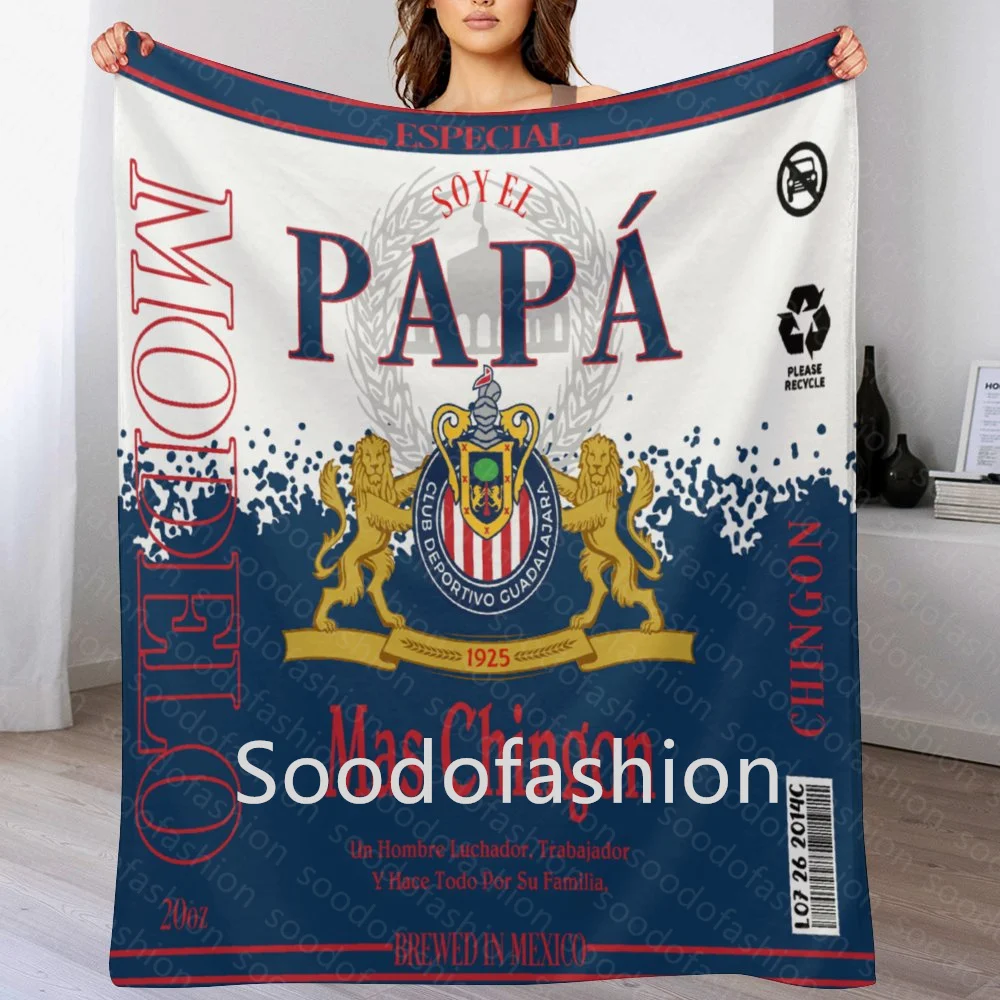 Hot selling Mexican PAPA Mas Chingona toxica Sublimation fleece travel throw blanket Printed custom blankets