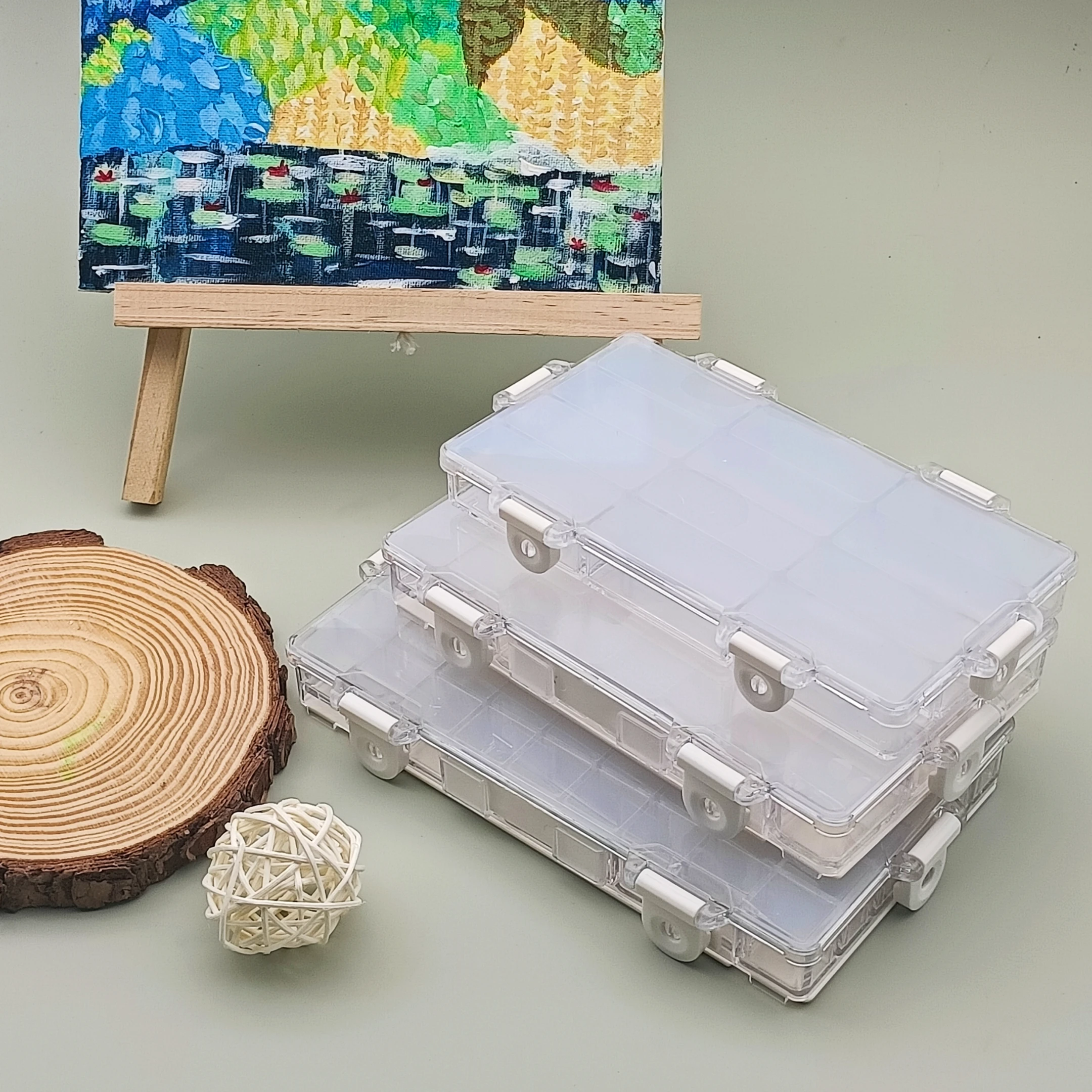 Artecho NEW Portable Multi-layer Nano Palette 12 holes Travel Painting Case Tray Kit