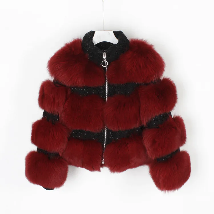 Новый дизайн 2021, женская одежда, короткая куртка из лисьего меха, Женское зимнее кожаное пальто из натурального меха