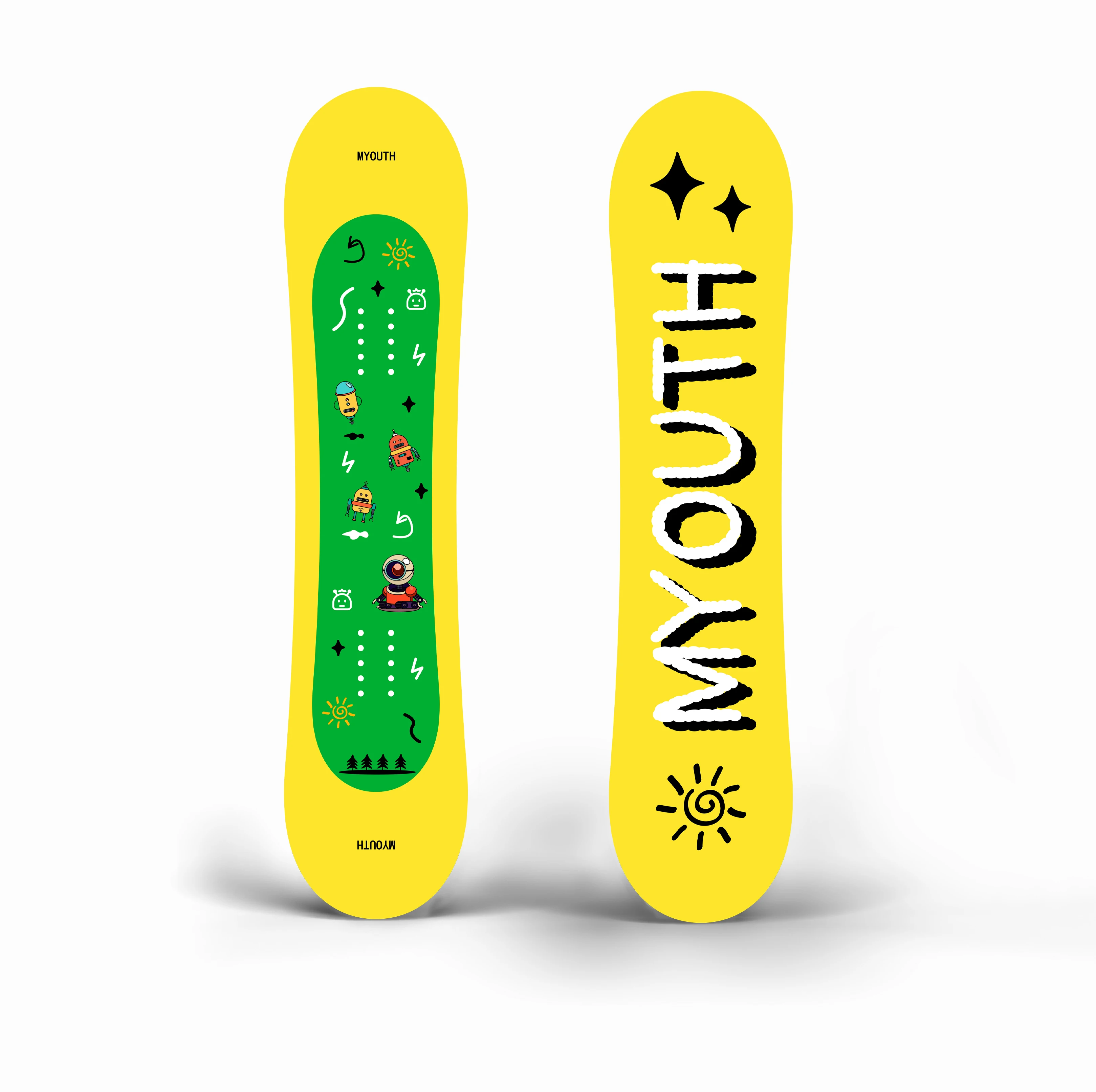 Outdoor Sports Sandwich Twin Tip Kids Snowboard