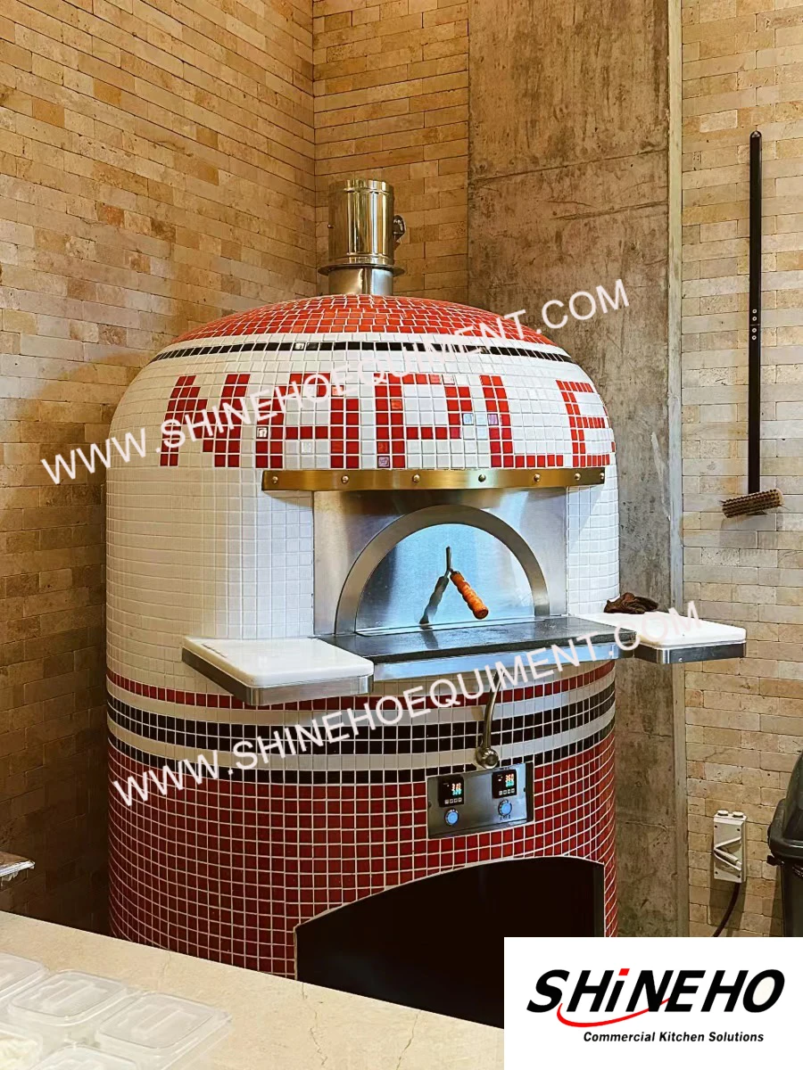 Shineho Rapid-Heat outdoor gas burner for pizza oven commercial customized gas and wood fired pizza oven