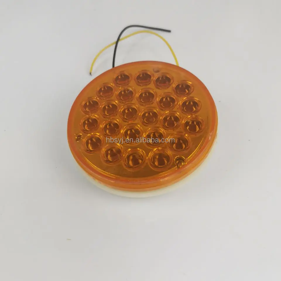 Heavy Truck Trailer 24V Round LED Tail Light Stop Brake Lights Turn Signal Round Light