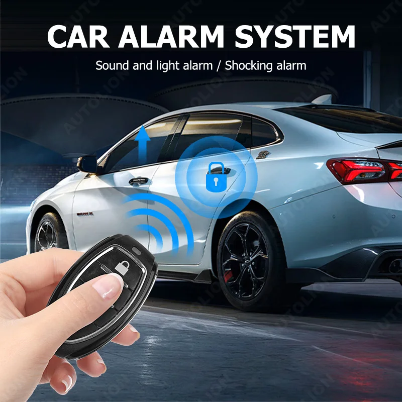 Remote Engine Start Car alarms security system with PKE keyless entry remote engine start/stop system push button start 12V