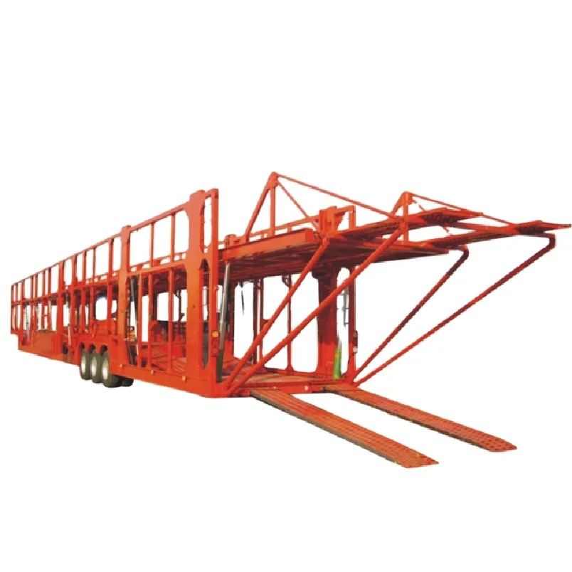Brand new Load 6-8Units Car Double Floor Steel Chassis Auto Vehicle Transport Car Carrier Transport trailers for pickup trucks