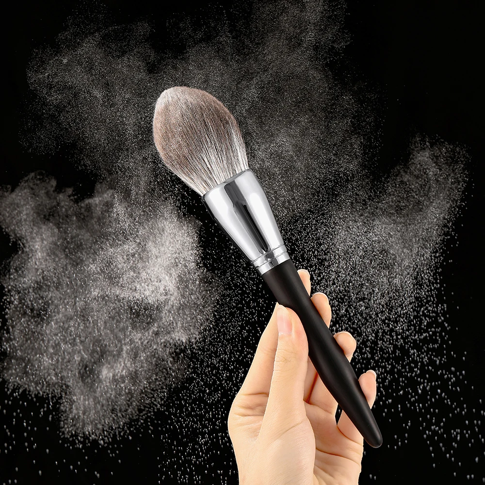 Fox fur ebony Powder brush Private Label Makeup Brushes