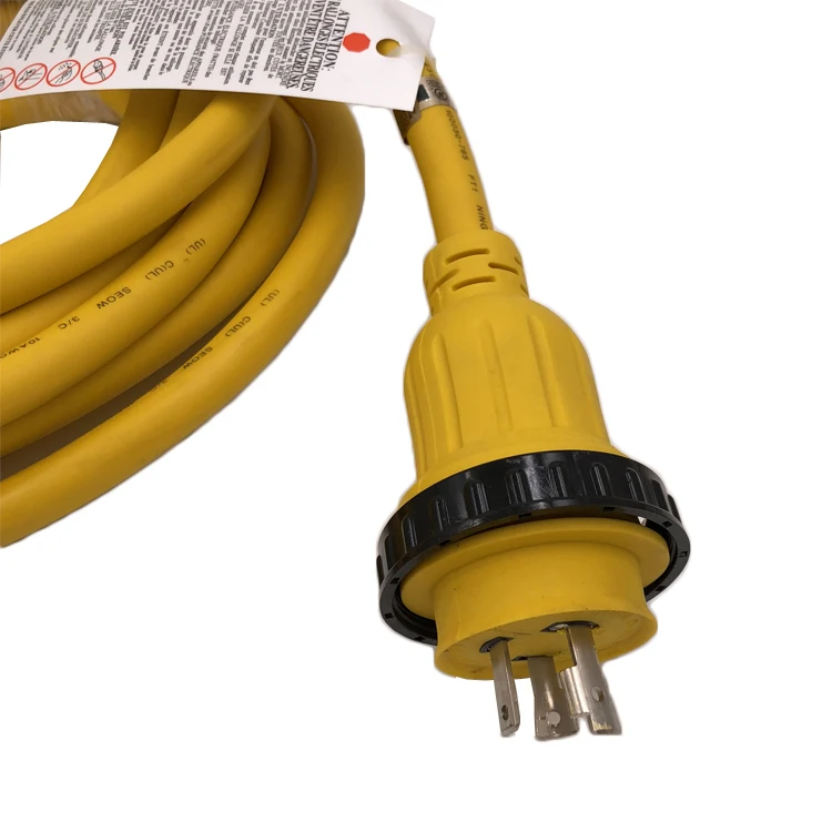 125V 30A STW 10AWG Locking Shore Power Cords