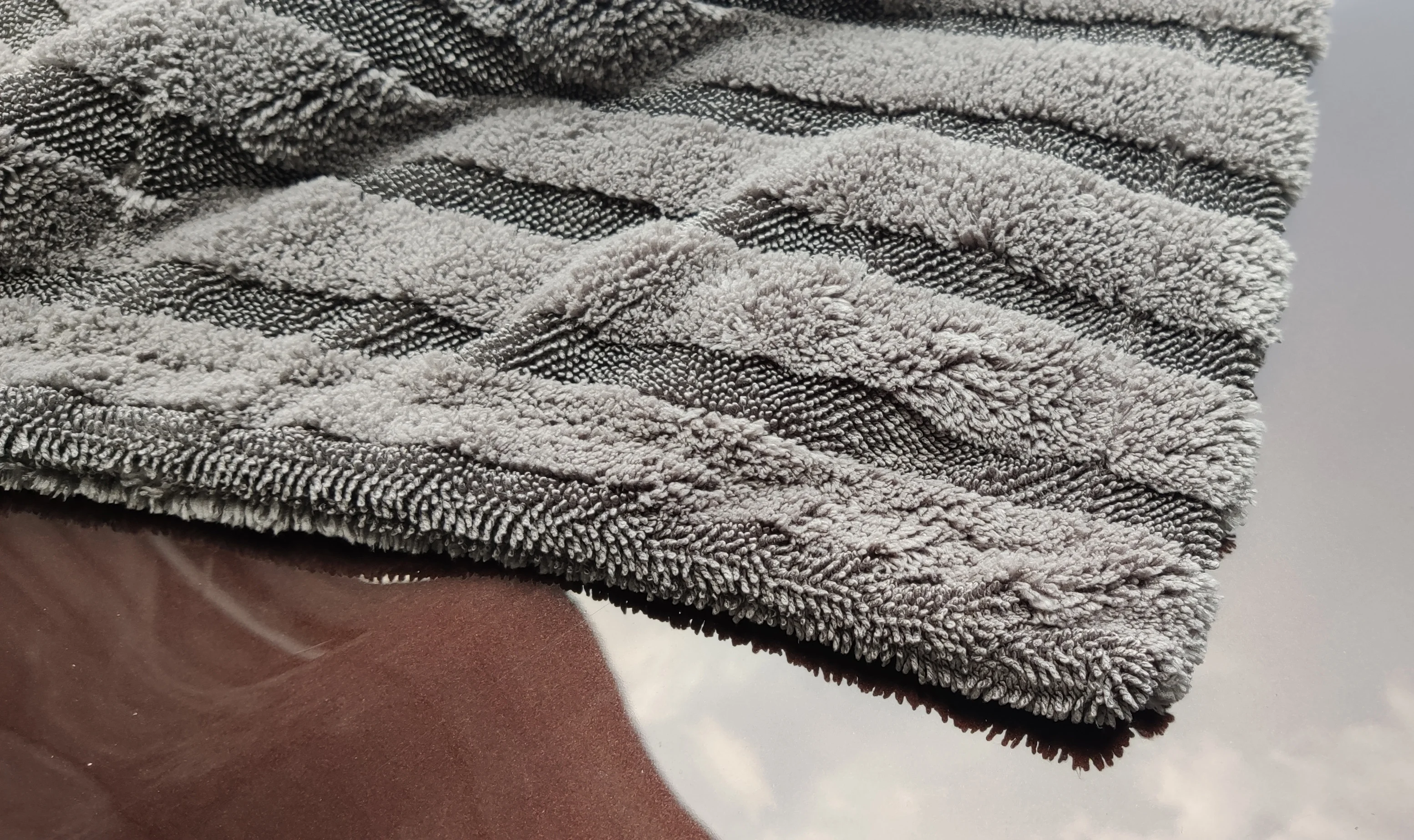 Premium 70x90cm Dual Layer Car Detailing Microfiber Twisted Drying Towel, Hybrid Twister Towel for Car Drying