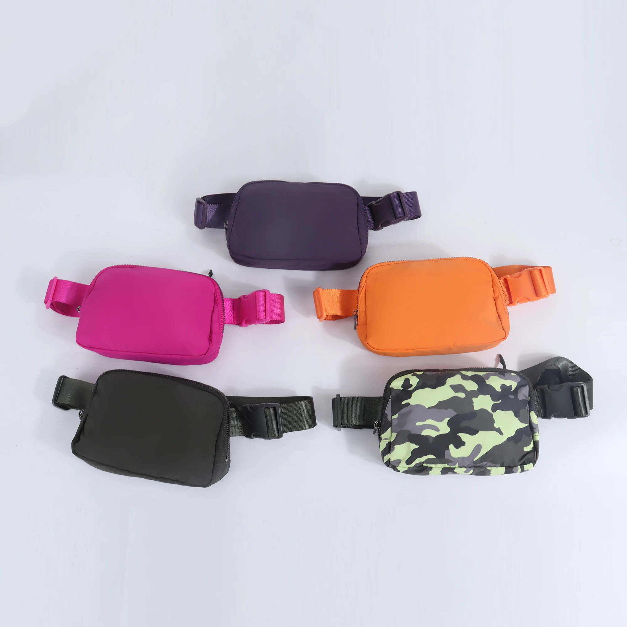 No MOQ Sport Nylon Fanny Pack Shoulder Belt Bag Waist Bag Nylon Bum Bag Unisex Custom Women Fanny Pack Crossbody