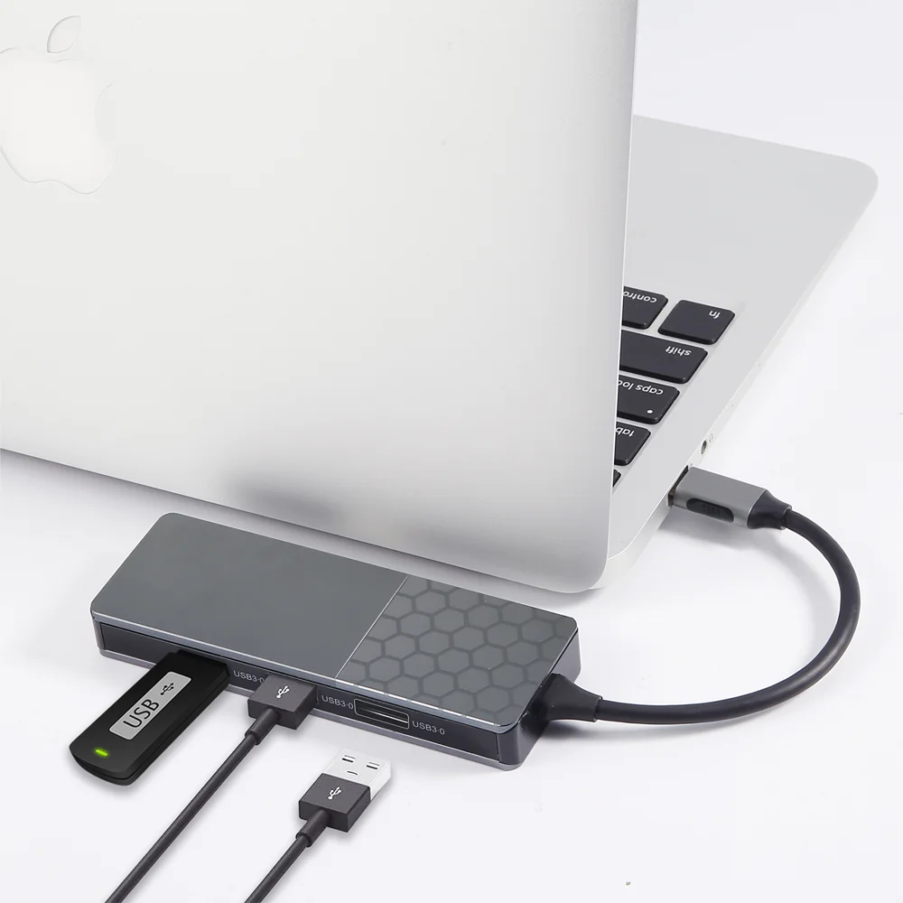 
Smart 8 In 1 USB C to HDTV Adapter with 1000M Ethernet, PD power Type C Charging Port 2 USB 3.0 Ports Adapter 