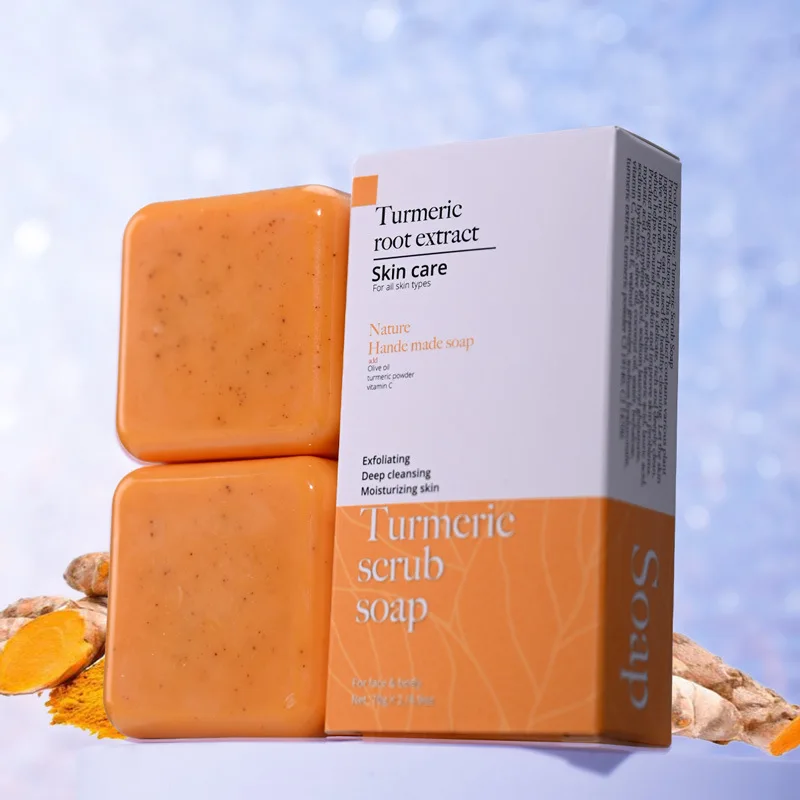 Wholesale Vegan Face&Body Bar Soap Cleansing Remove Dark Spot Removal Kojic Acid Soap Turmeric