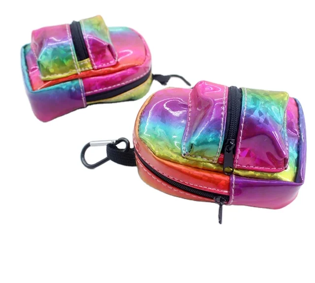 Dazzling Colors  ins Rainbow Flashing Cartoon  Mini Storage Wallet coin sorter wallet Mini Shoulder Coin Purse