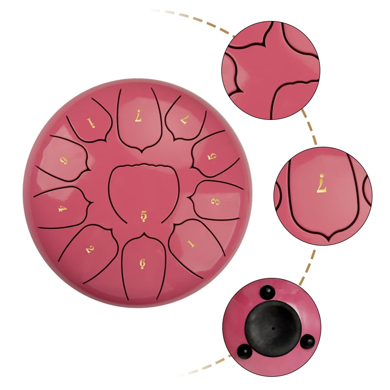 Китайское производство стальных барабанов для языка и идеальных музыкальных инструментов 6 8 10 12 14 дюймов Профессиональный барабан для языка