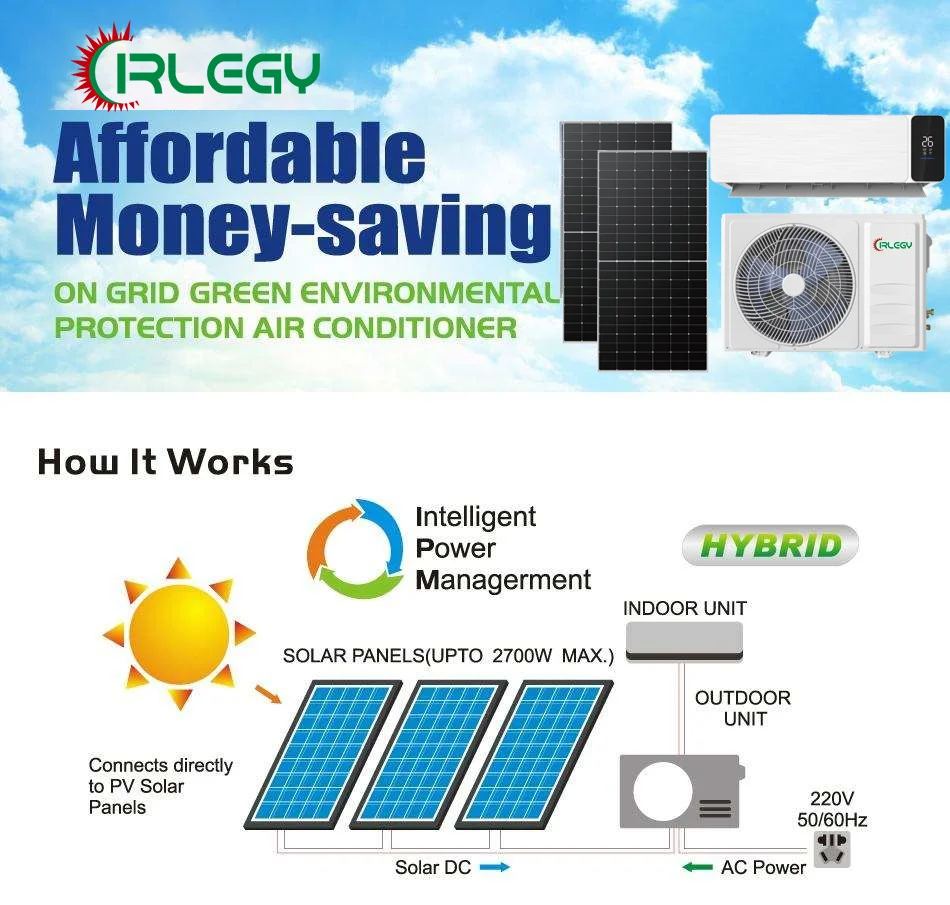 Cirlegy 48 volt solar powered air conditioners dc ac inverter  solar generator household 9K 12K 18K 24K solar energy stsyem