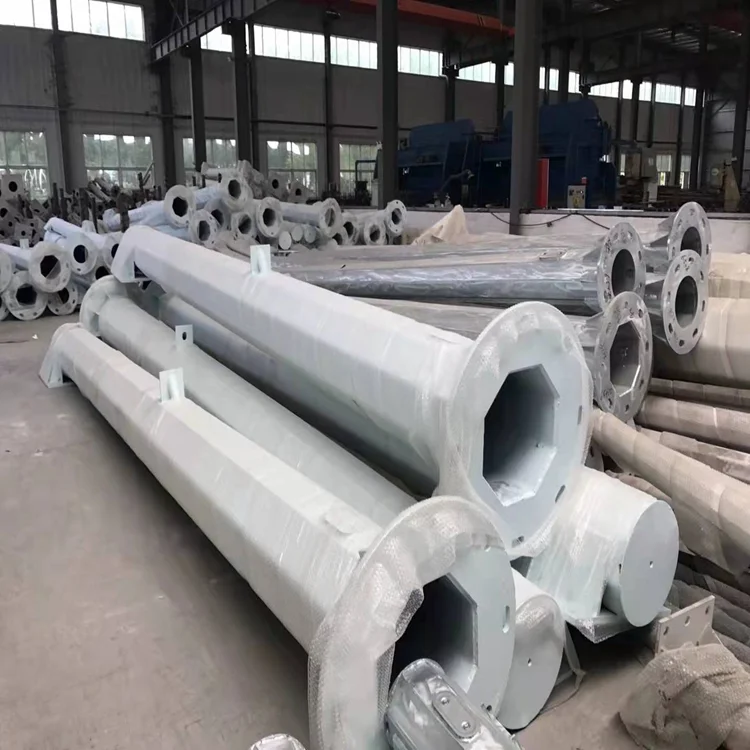 Outdoor High Mast Galvanized Crossing Road Warning Safety Sign Post Monitoring Camera Pole Traffic Red Green Light Signal Pole