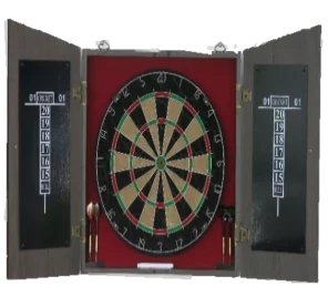 Wholesale MDF wood dart box indoor outdoor dartboard cabinet for entertainment