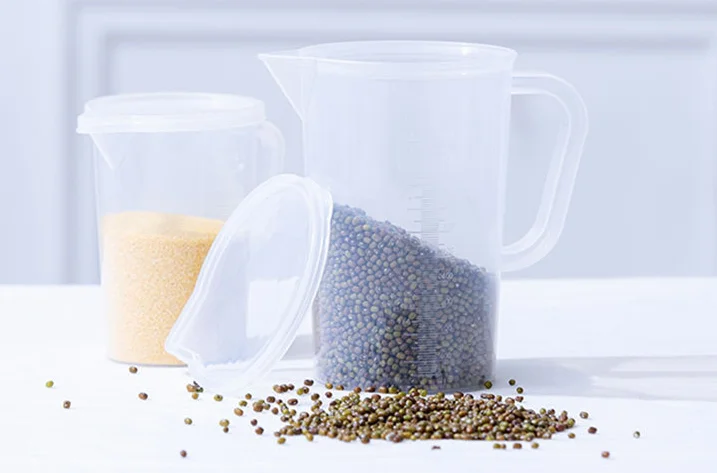 250ml 500ml 1000ml 2000ml 3000ml 5000ml Graduated Reusable Paint Mixing Measuring PP Plastic Cups Pyrex with Handle w Beaker
