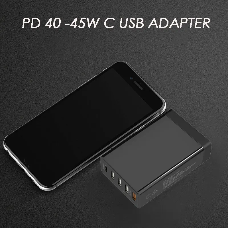 
EU US UK AU Certificate PD 40W 45W USB pd type c charger with usb cable plug 