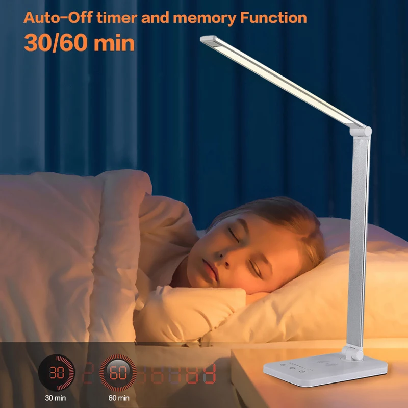 Home Office Led Desk Lamp 10W Aluminum Computer Desk Light Touch Control Desktop Lamp for Reading Study Working
