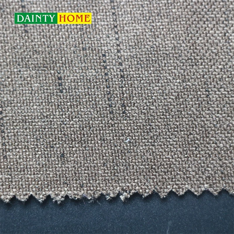 Factory supply fancy custom order pure color meteor hemp blackout window curtain for the living room and hotel