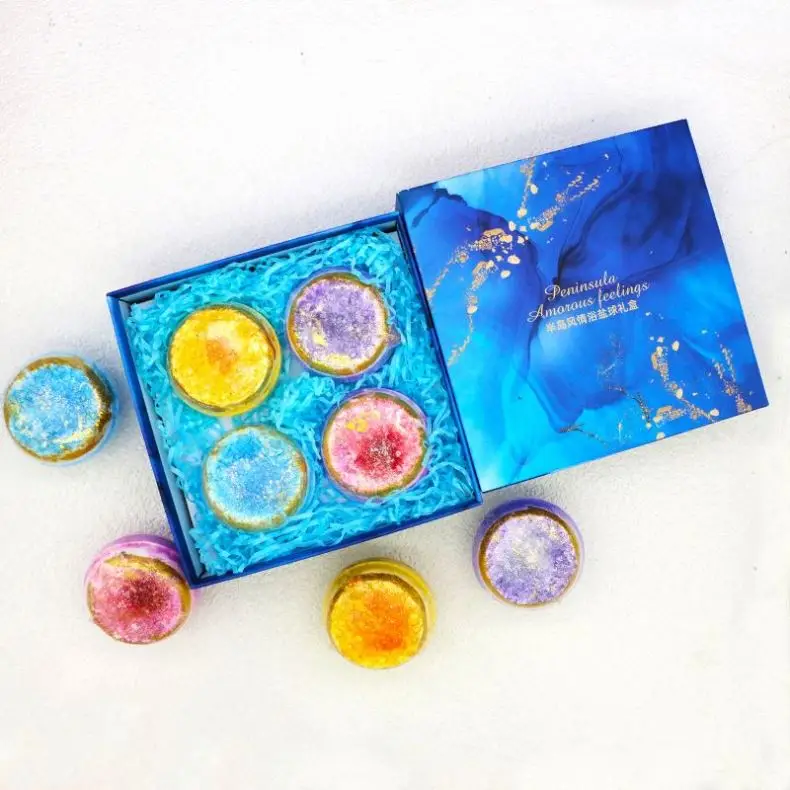 XBY Set Gift Organic Bomb Vegan Natural Wholesale Fizzy 4 Hot Crystal Bathbombs Private Label Candle Luxury Sets Kids Bath Bombs