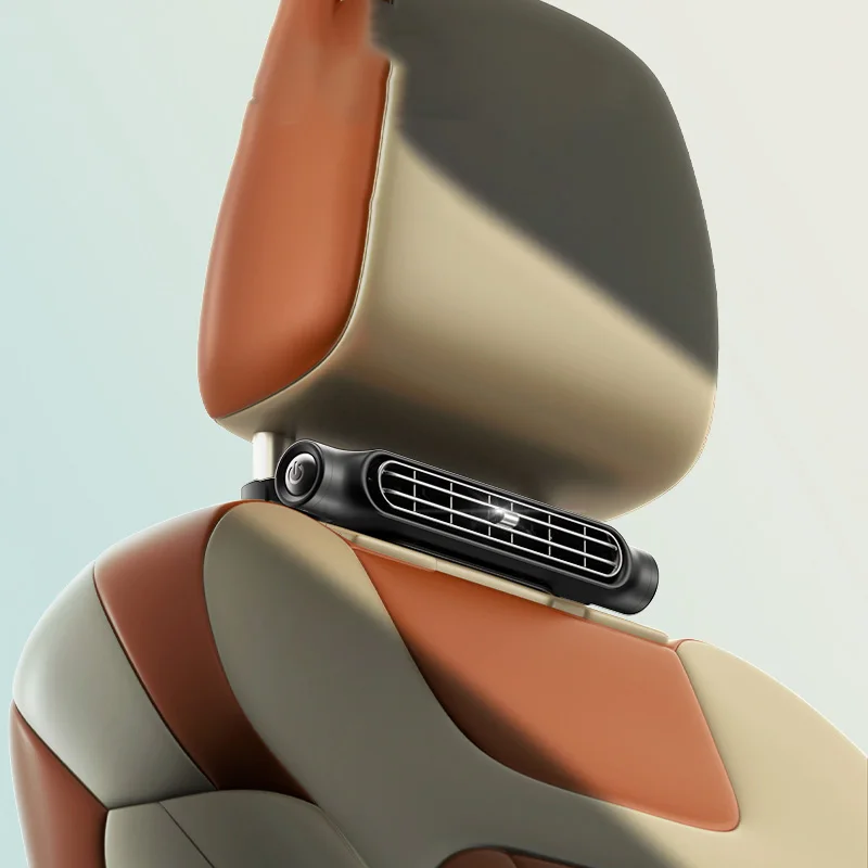 Youimei car Accessories Type-C Plug in 3 speed plastic fan Rear Pillow Leaf less car Seat Fan fan for car
