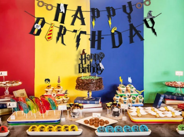 49 шт. Лидер продаж Amazon украшения на день рождения Тематические вечеринки галстук без глаз оправа очки на день рождения баннеры поставки