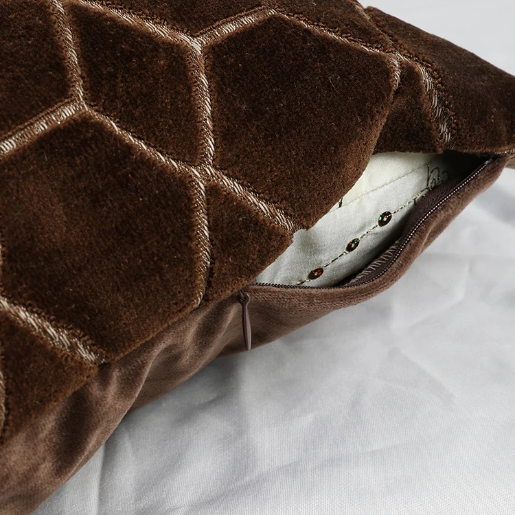 
Waist support pillow case decorative sofa cushion with hexagon grid 