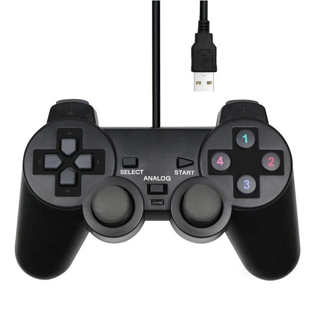 Wired USB PC Game Controller Joystick for WinXP/Win7/Win8/Win10 for Laptop Desktop Computer