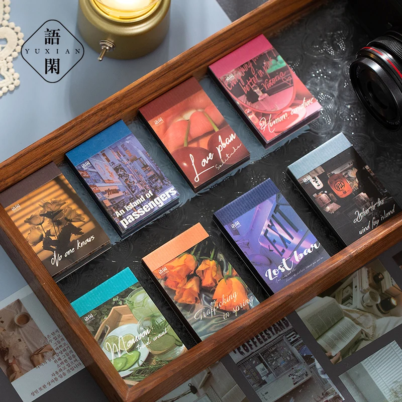 60Pcs Aesthetic Landscape Transparent PET Sticker Book INS Style Waterproof Decoration Stickers Stationery