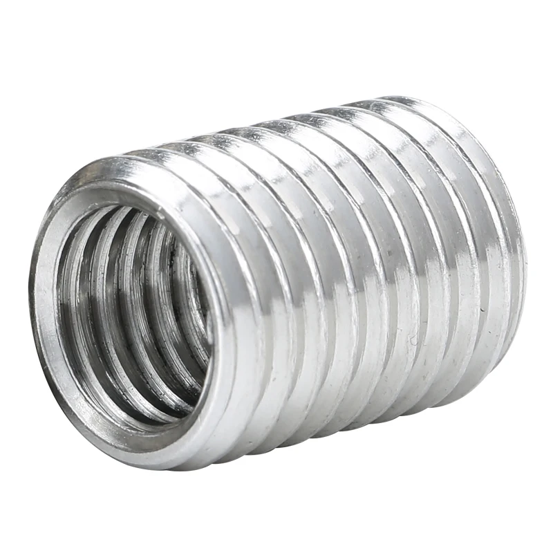 Factory direct 304 stainless steel inner and outer teeth nuts screw thread sheath threaded bushing M4*M8*10L