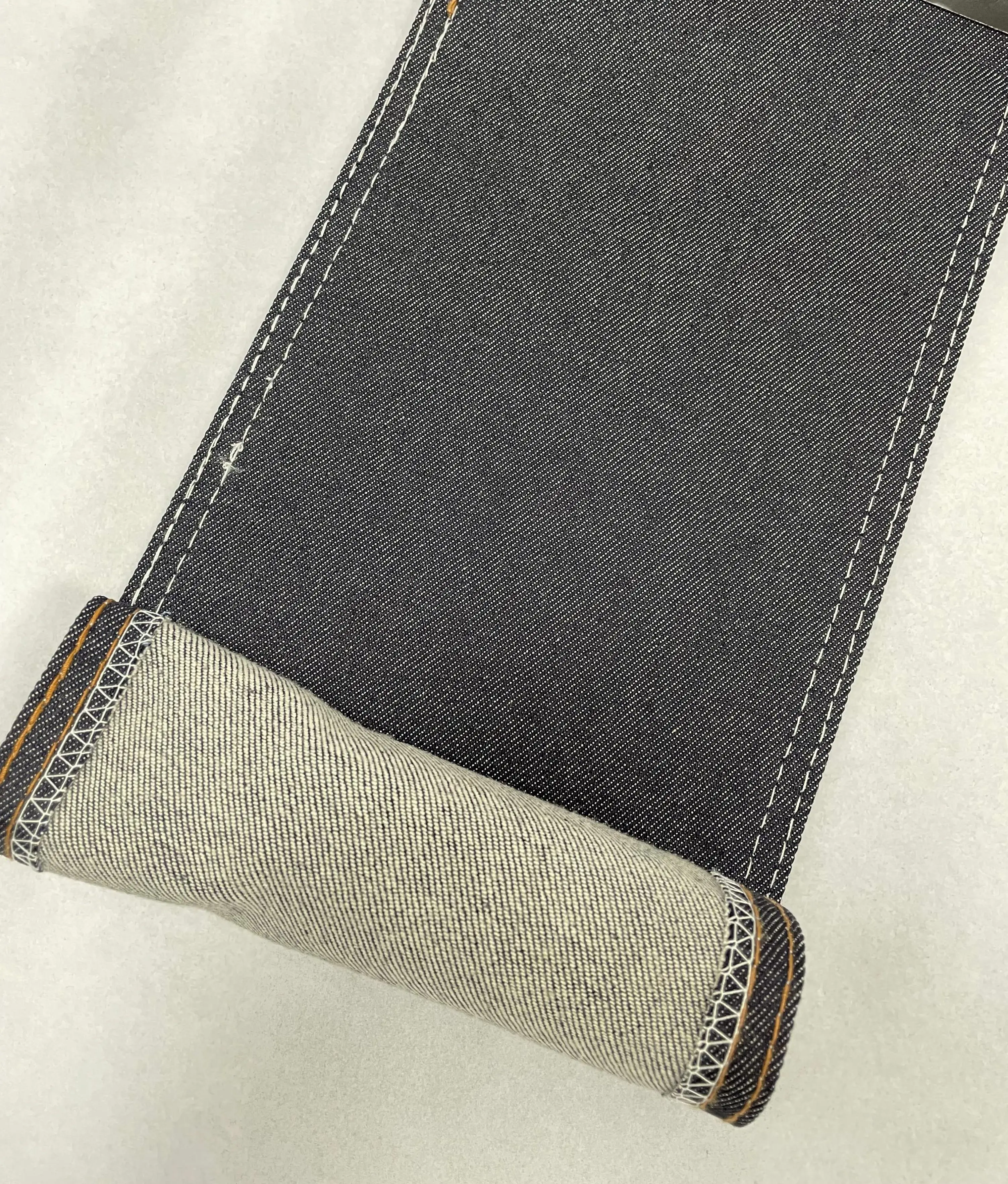 12 oz Heavy weight cotton spandex men jeans denim fabrics with comfortable elastic from China factory
