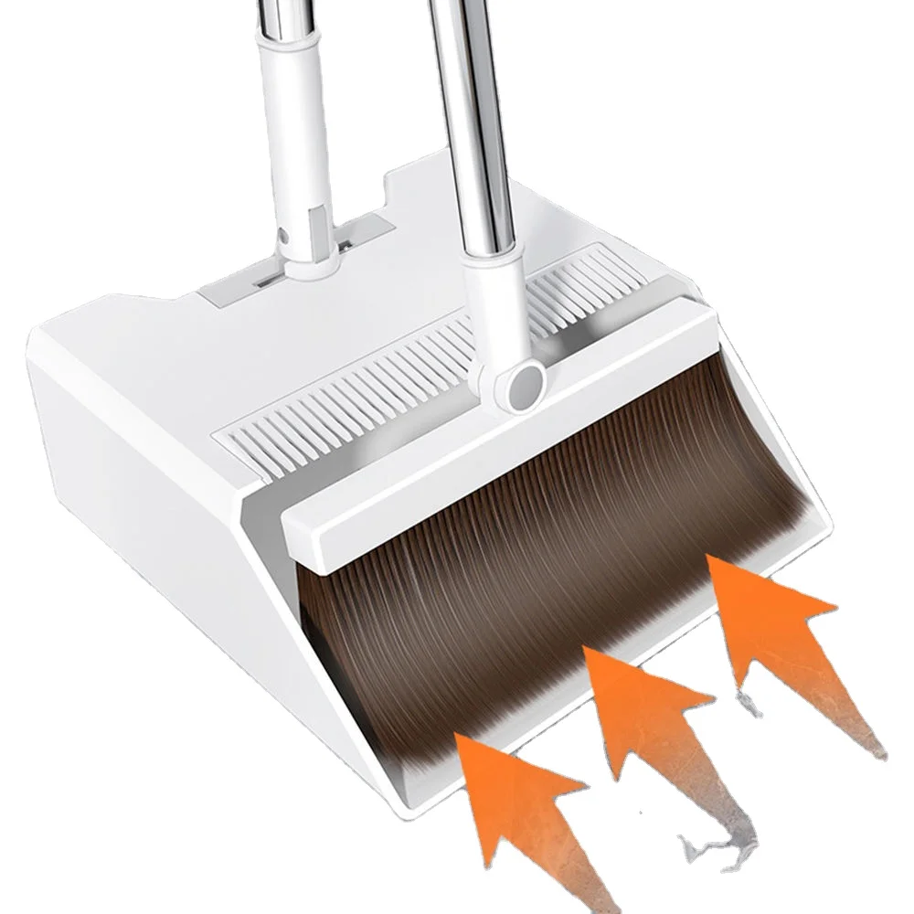 Manufacturer Wholesale Folding Broom And Foldable Dustpan Set With Floor Squeegee Home Standing Upright Sweep Use