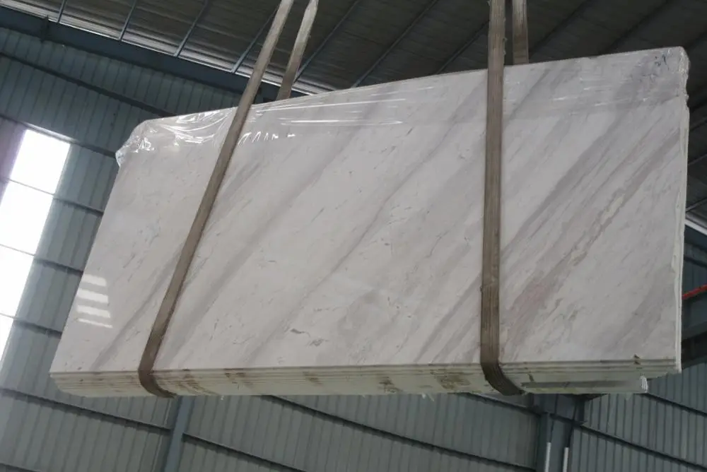 Polished Volakas Ajax White Marble Tile Sale White Marble Slab Interior Decoration
