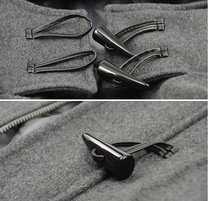 OEM Newly style mens wool trench coat with hood FASHION style man slim fit trench coat