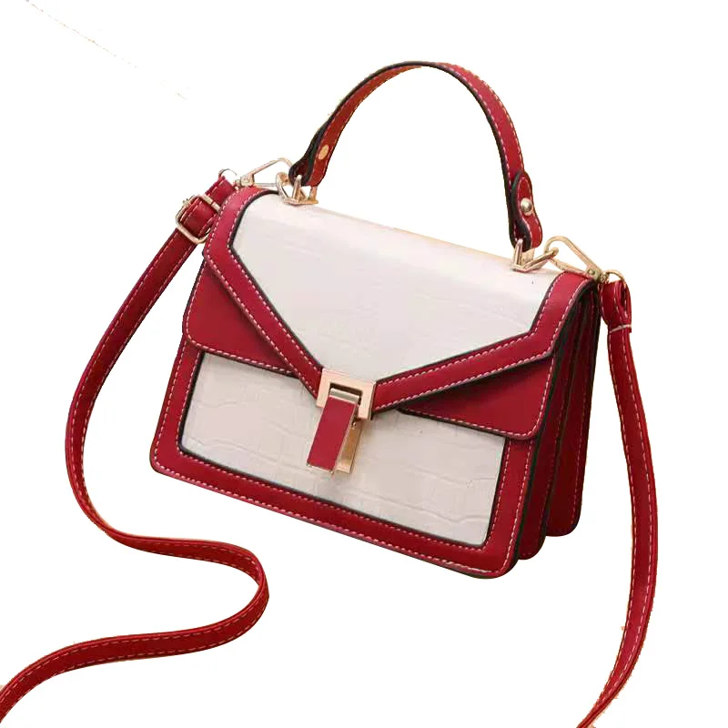 
DL049 25 Wholesale high quality temperament female bag pattern shoulder bag messenger bag pu leather handbag 