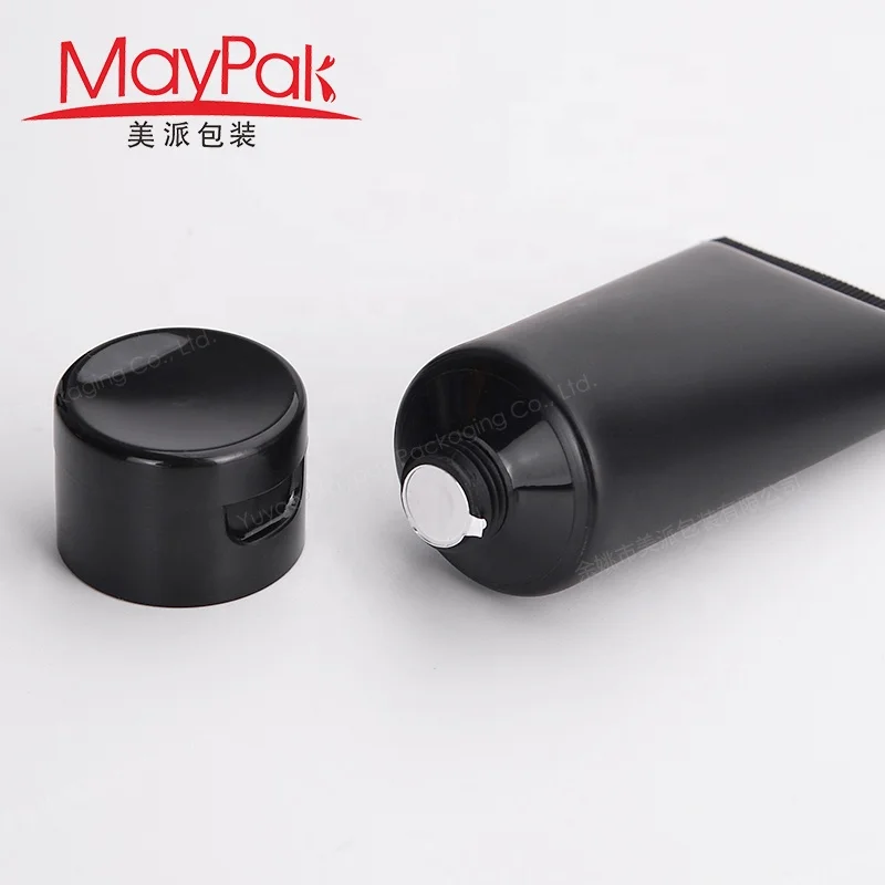 10ml 20ml 30ml 100ml 200ml black frosted cosmetic tube packaging custom logo hand BB cream body lotion plastic squeeze soft tube