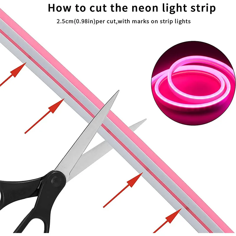 Popular Silicone neon flex Pink LED Neon Flex DC 12V IP65 Waterproof 8x16mm 120 LEDs/M