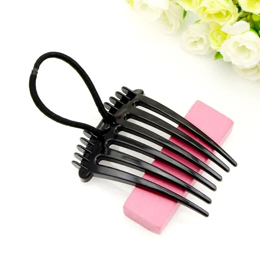 Bandette Comb with Elastic Band ponytail Bump It Up Inserts Combs women Hair Clips Plastic Braid Barrettes Styling Tool