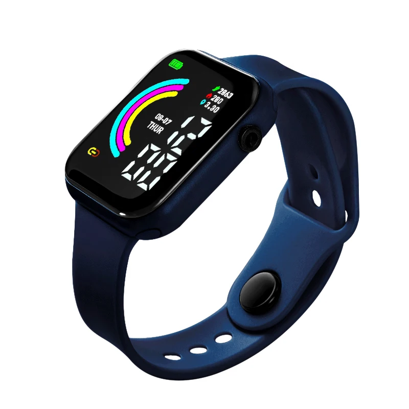 Factory Cheap Fashion Ladies Watch Detachable PVC Strap Wrist Bracelets Casual LED Digital Men Watches Wholesale