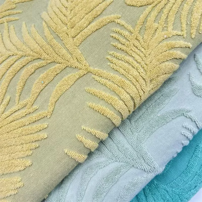 Factory supply custom design wholesale 100% cotton jacquard towel fabric