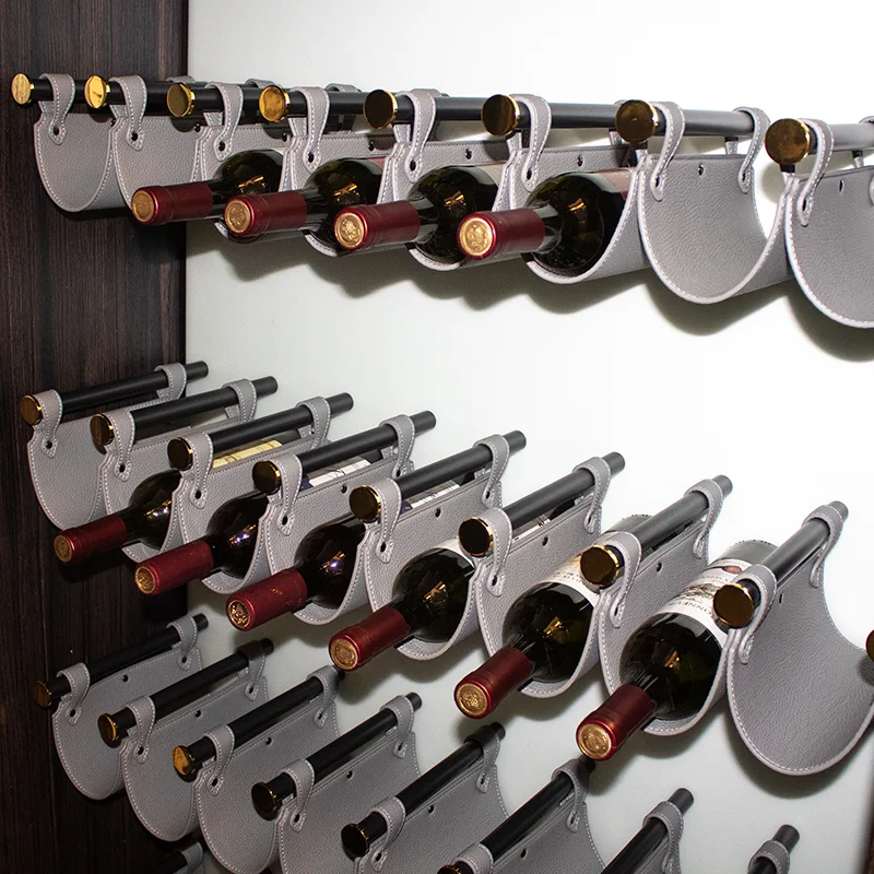Metal Wine Bottle Storage Wine Wall Rack  Display Shelf Wine Peg