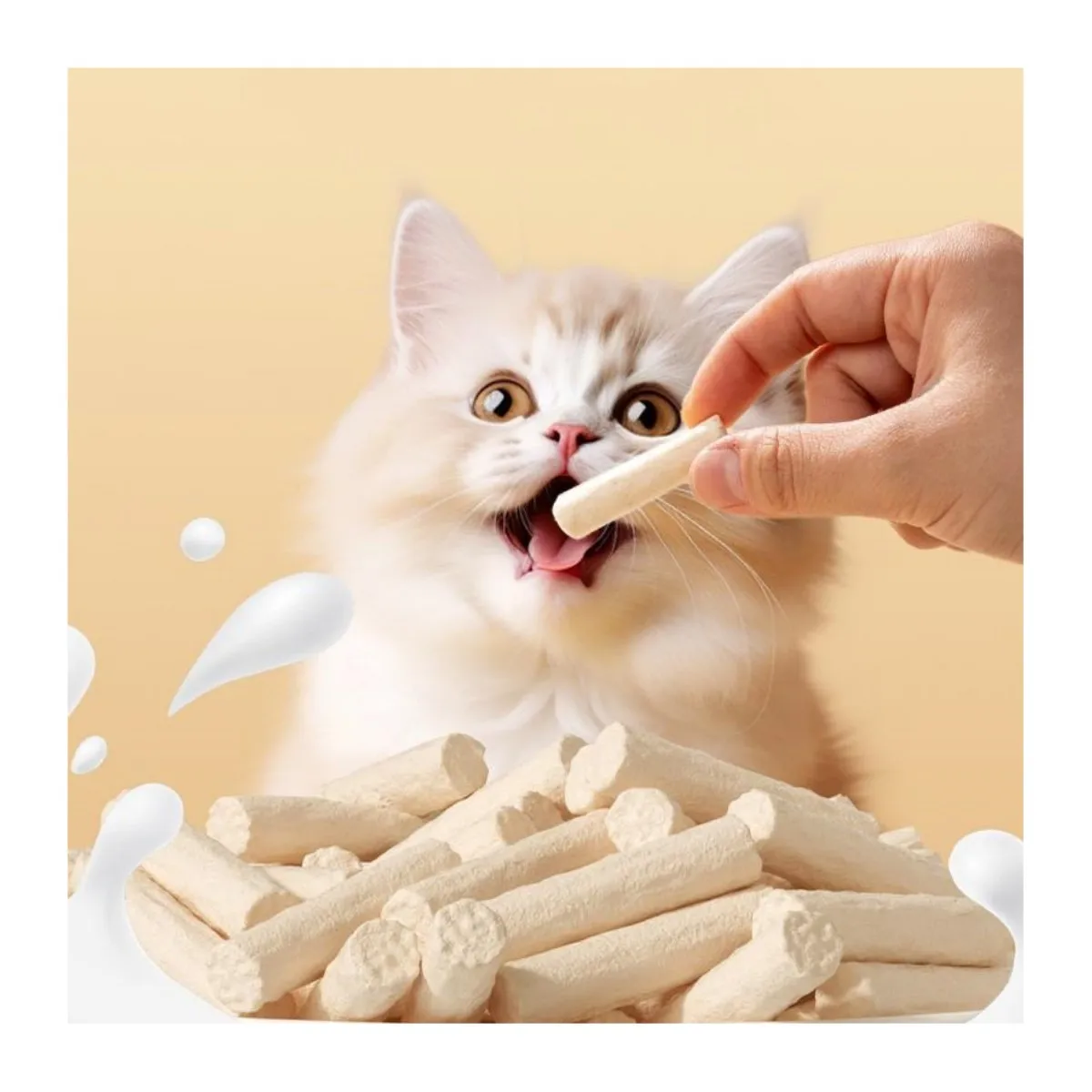 High Protein Pet Snack Dog Cat Treat Chew Stick Goat Milk Chicken Freeze-Dried Teeth Cleaning Sticks Organic Dry Cat Dog Food