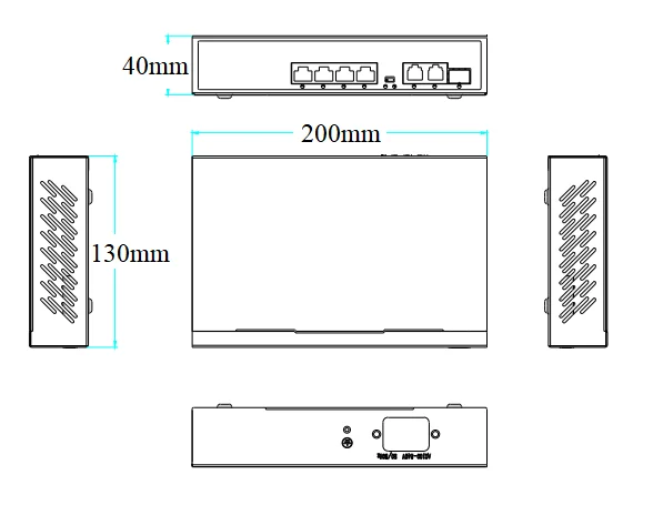 7-port Full Gigabit PoE Fiber Switch with watchdog for CCTV
