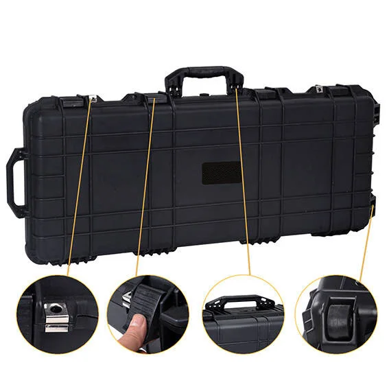 Waterproof Long Plastic Hard Case  with pick-pluck foam be used for G-U-N