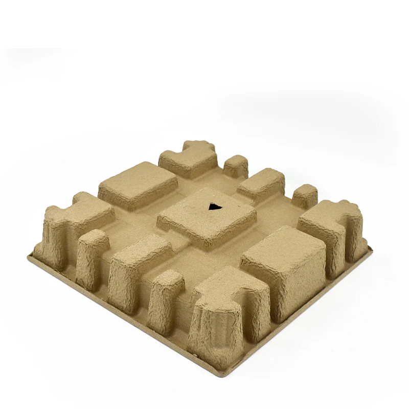 Eco-friendly Molded Paper Pulp Insert Packaging Recycled Dry Pressed Custom Molded Pulp Tray for protection